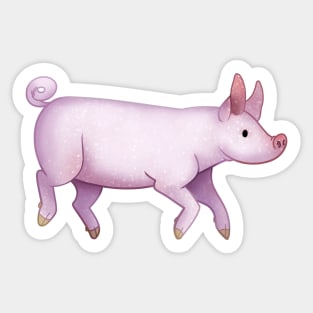 Cozy Pig Sticker